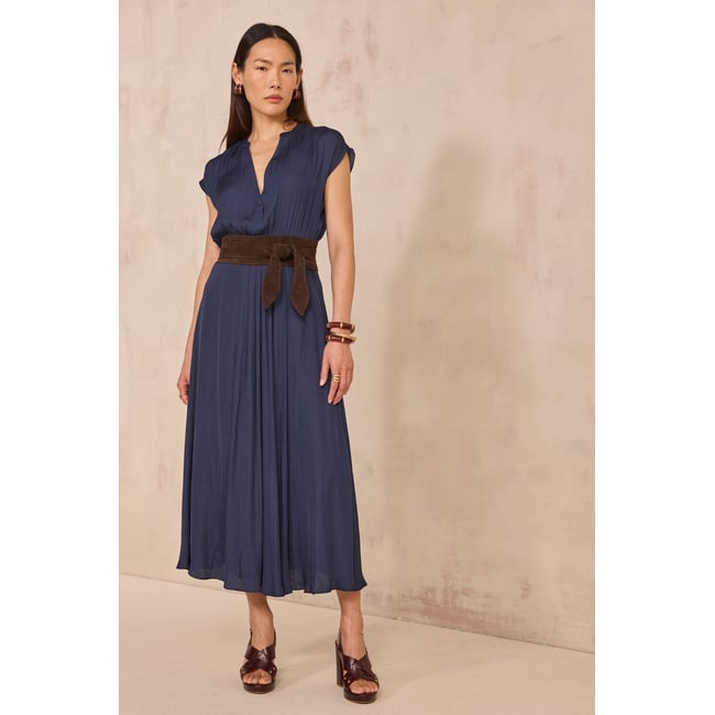 Robe droite BECKY marine <span itemprop=