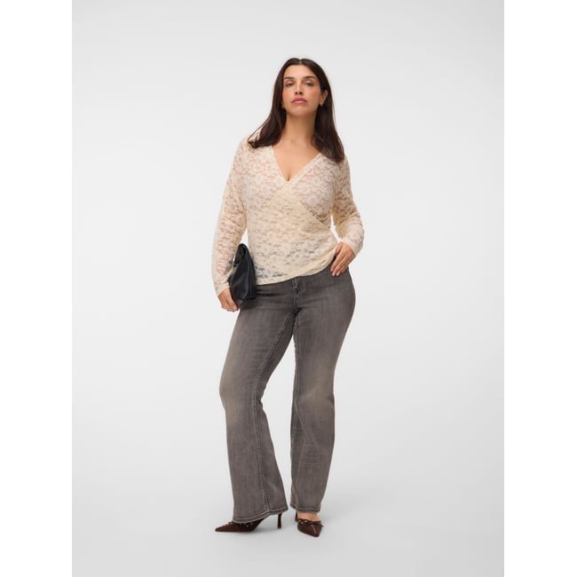 Jean Flared medium grey denim <span itemprop=