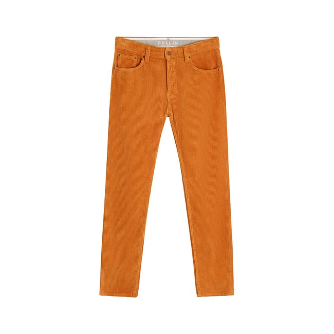 PANTALON REGULAR VELOURS POLUX orange <span itemprop=