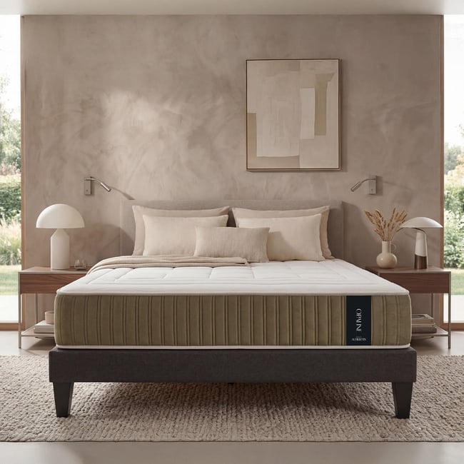 Matelas Mémoire de forme - 30 cm - OPALINE Couleur blanc <span itemprop=