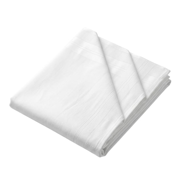 Lot de 6 Mouchoirs Philippe - Coton Jacquard blanc <span itemprop=