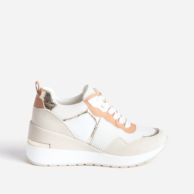 Basket PASCALISSE blanc/rose <span itemprop=