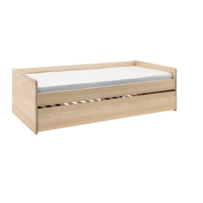 Lit banquette gigogne - SANDRO Couleur bois <span itemprop=