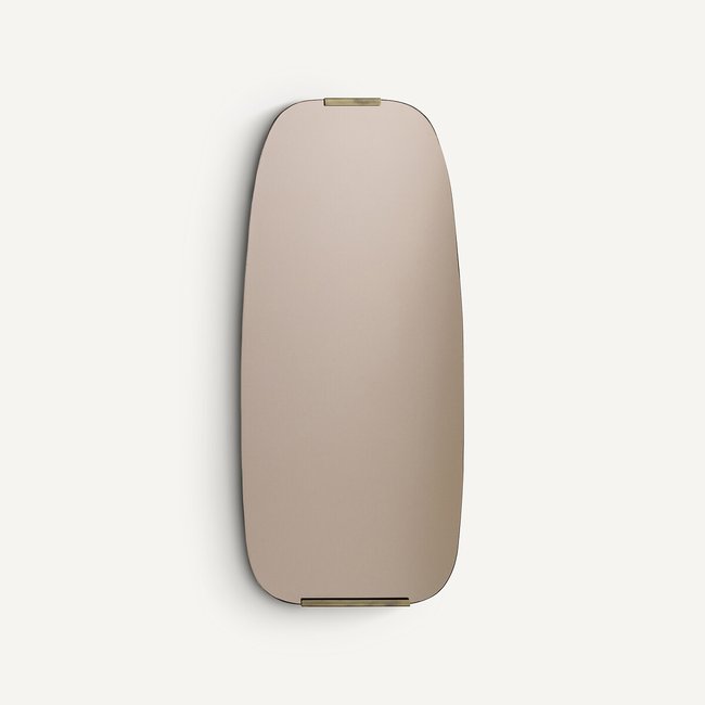 Miroir fumé et laiton H72,5cm, Dialect Couleur laiton <span itemprop=