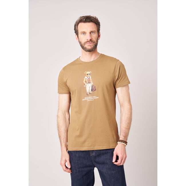 T-shirt regular homme en jersey 100% coton imprimé ours CHICBEAR - DEELUXE