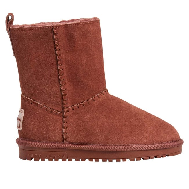 Bottines En Daim rose bois de rose <span itemprop=
