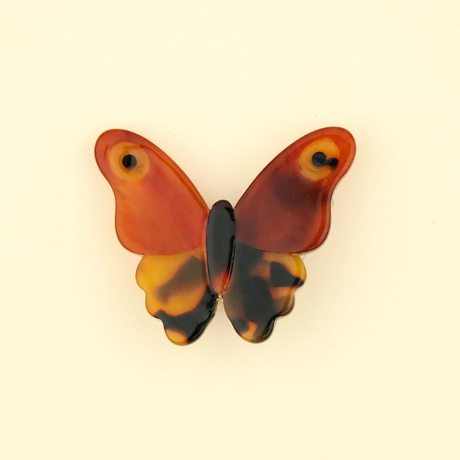 Barrette PAPILLON DE NUIT marron <span itemprop=
