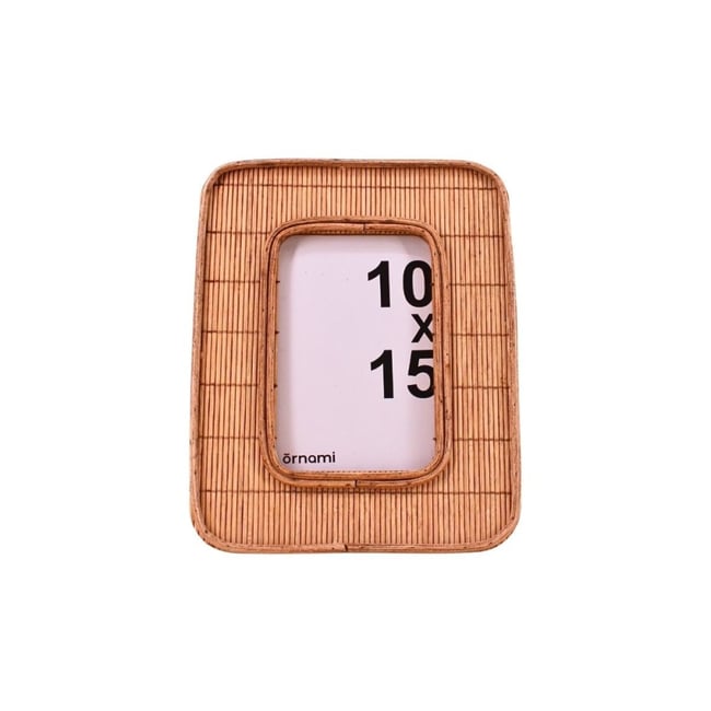 Cadre photo bambou 10x15 cm Couleur beige <span itemprop=