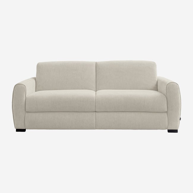 Canapé convertible polyester CANBERRA Couleur beige <span itemprop=