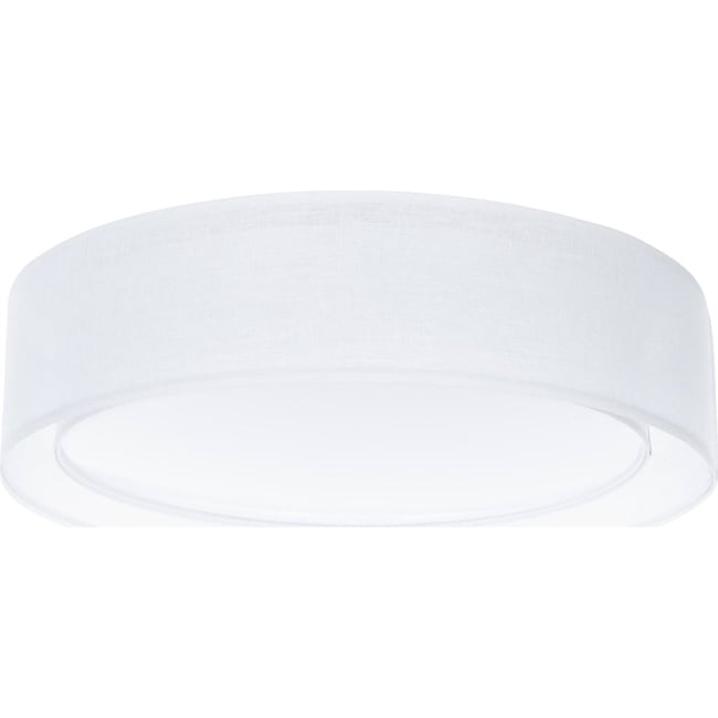 Plafonnier rond en tissu double couche Puro Couleur blanc tissu semi-transparent <span itemprop=