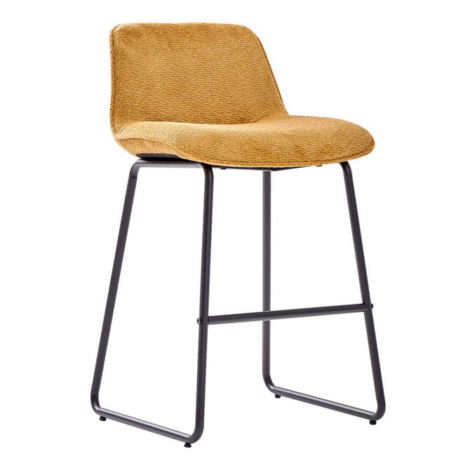 Lot de 2 tabourets de bar en métal CORIA Couleur jaune <span itemprop=