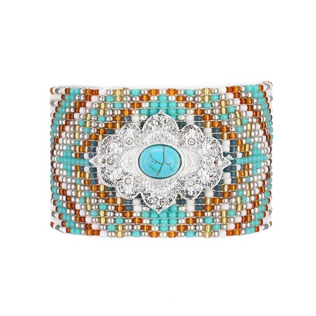 Bracelet avec perles LAUDERDALE argent <span itemprop=
