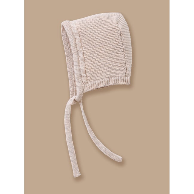Béguin coton et laine beige chine <span itemprop=