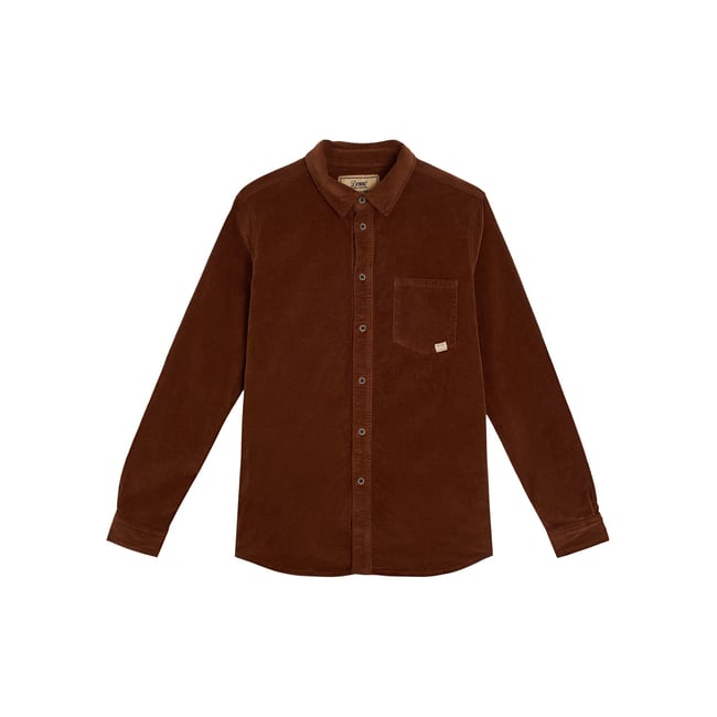 CHEMISE VELOURS AZTEC marron <span itemprop=