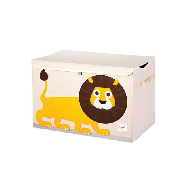 Coffre à jouets Couleur jaune, marron, écru <span itemprop=