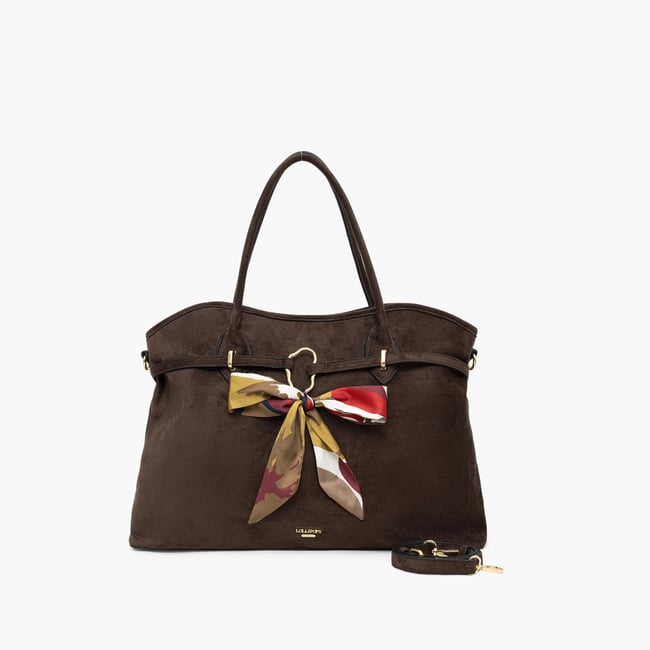 Grand sac shopper  Tivaline marron <span itemprop=