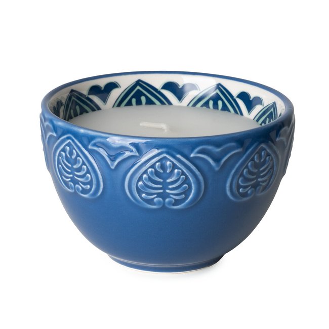 10cm Wax Filled Bowl in Sea Salt Scent, blue, SO'HOME