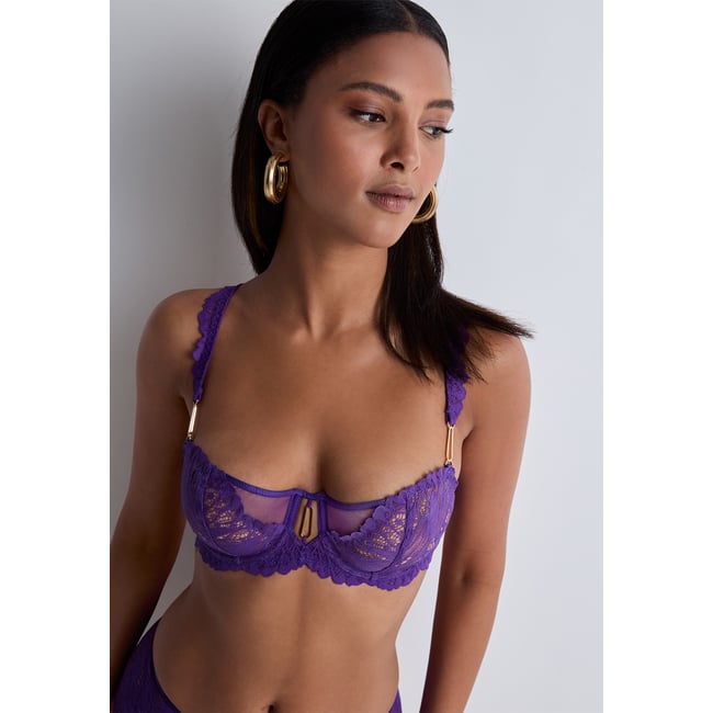 Soutien-gorge Corbeille avec armatures Flowermania violet <span itemprop=