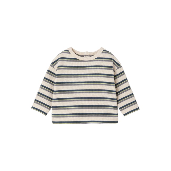 T-shirt manches longues beige chiné <span itemprop=