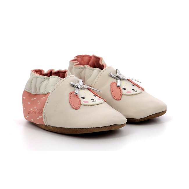 Chaussons Cuir COLORFULL DOG beige <span itemprop=