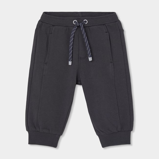 Pantalon garçon en molleton gris <span itemprop=