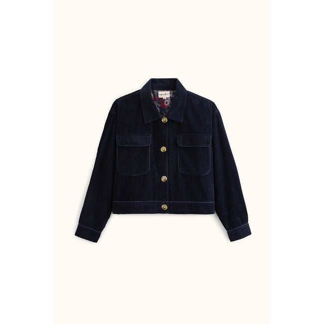 Veste en velours côtelé, KURTA indigo <span itemprop=