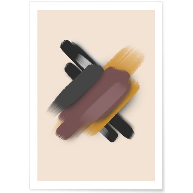 Affiche Brush Color 1 Couleur blanc <span itemprop=