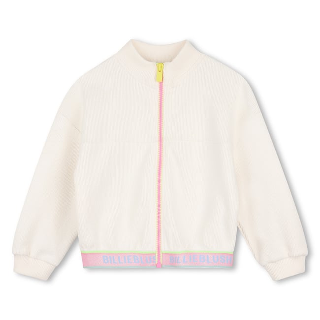 Cardigan en molleton rice <span itemprop=