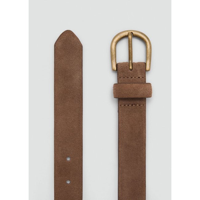 Ceinture en cuir marron <span itemprop=
