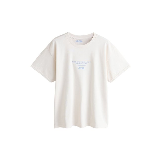 Chemise oversize à manches courtes écru <span itemprop=