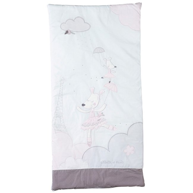 Edredon pour lit bébé en coton blanc <span itemprop=