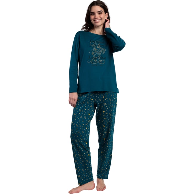 Pyjama pantalon top manches longues Cosmic Wheel Disney bleu <span itemprop=