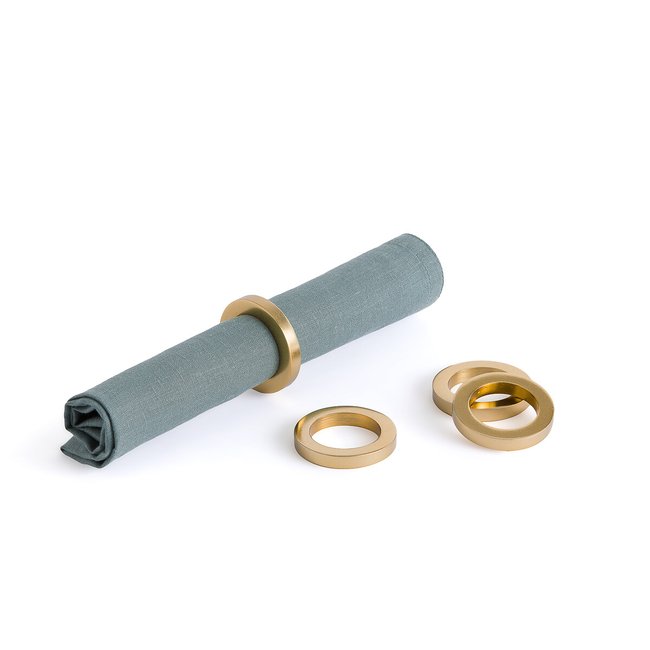 Confezione da 4 portatovaglioli, Rolia color oro LA REDOUTE INTERIEURS