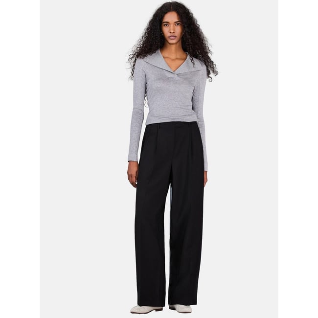 Pantalon large noir <span itemprop=