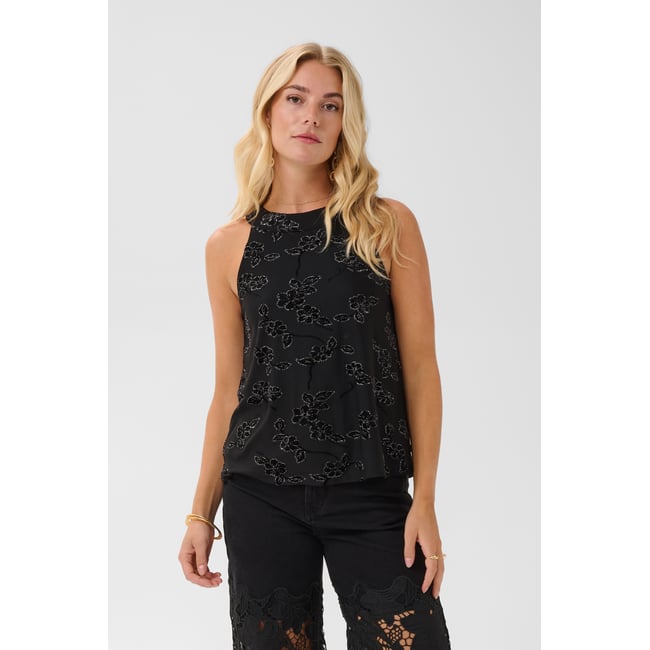 Blouse sans manches noir pitch black <span itemprop=