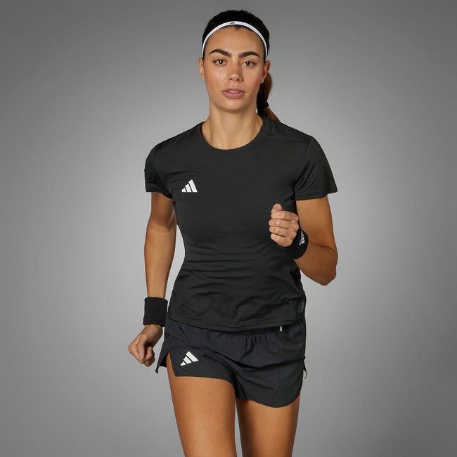 Kurzärmeliges Laufshirt schwarz <span itemprop=