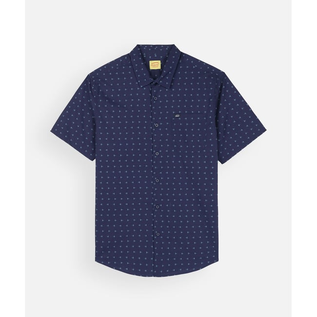 Chemise manches courtes microprint GEO v002232 <span itemprop=