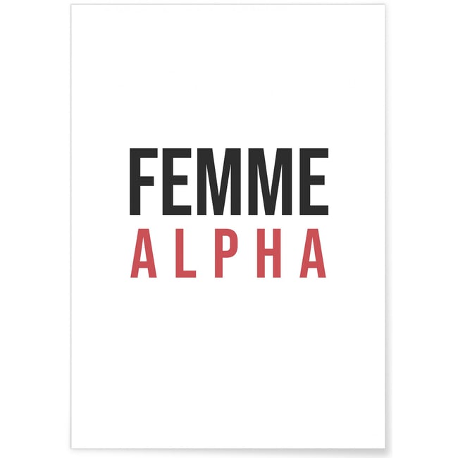 Affiche Femme Alpha Couleur blanc <span itemprop=