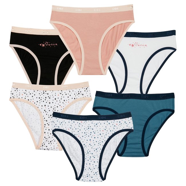 Confezione da 6 culotte 8-16 anni multicolore DIM