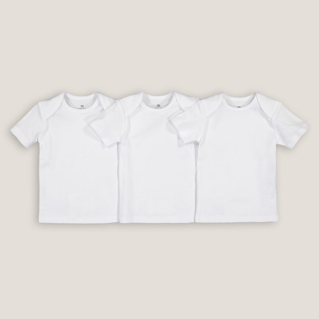 Lot de 3 maillot de corps coton bio blanc <span itemprop=