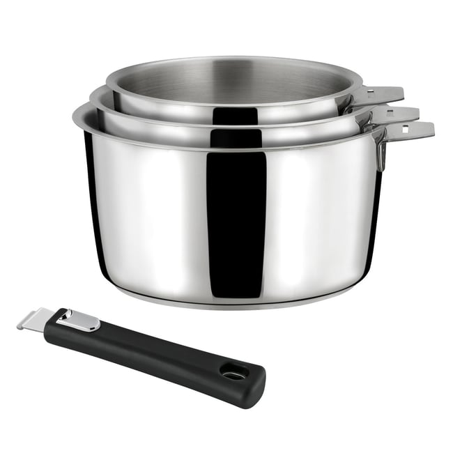Série de 3 casseroles 16/18/20cm - MALICE noir <span itemprop=
