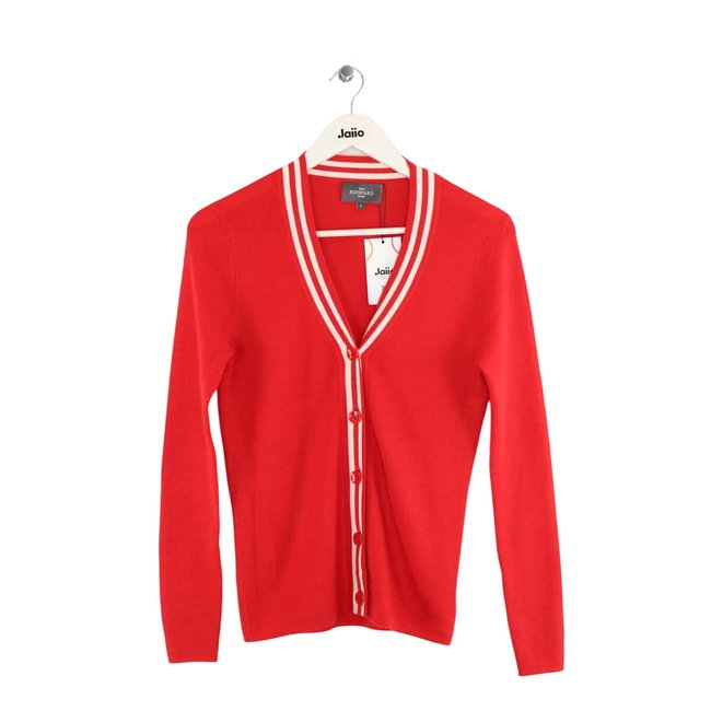 Cardigan en cachemire - Très Bon État rouge <span itemprop=