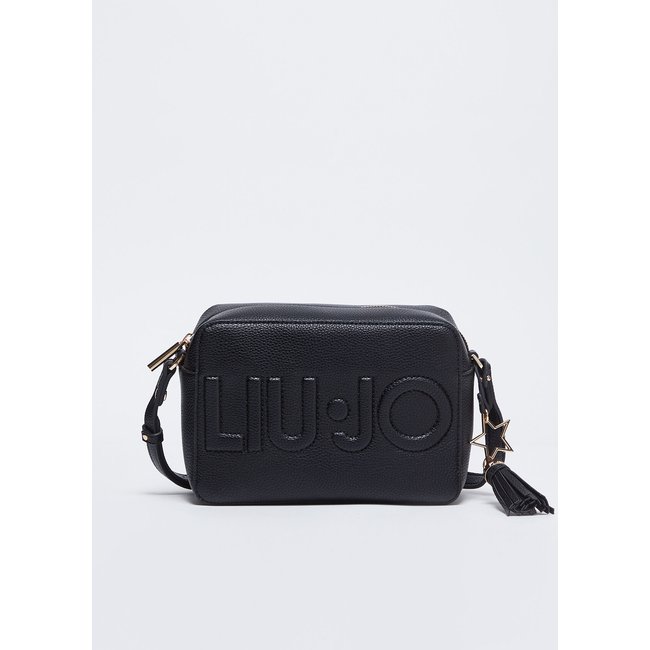 Sac à bandoulière avec maxi logo noir <span itemprop=