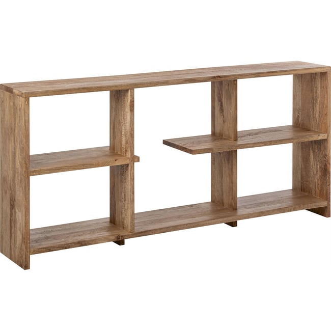 Bibliothèque basse en bois de manguier Couleur naturel <span itemprop=