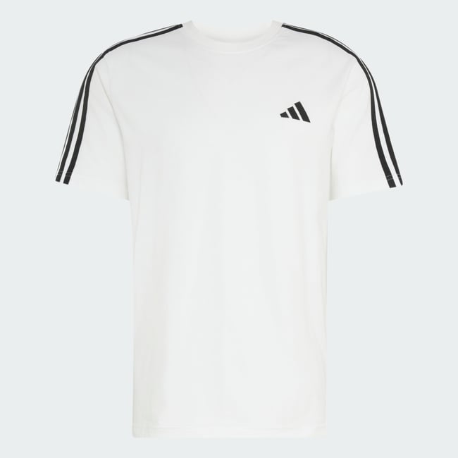 T-Shirt Jersey 3 Bandes Avec Logo À Gauche De La Poitrine Essentials T-Shirt Jersey 3 Bandes Avec Logo À Gauche De La Poitrine Essentials white / black <span itemprop=