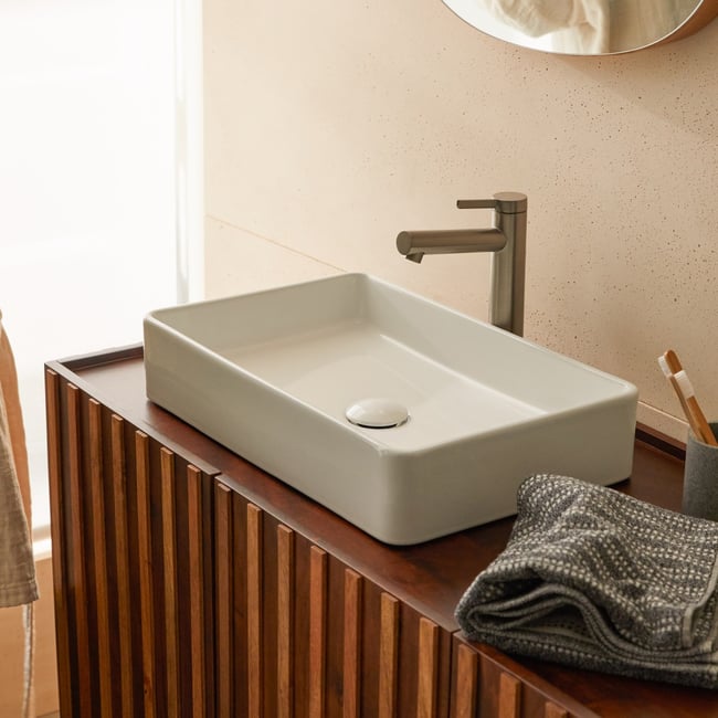 Vasque en Céramique, IRIS Couleur blanc <span itemprop=