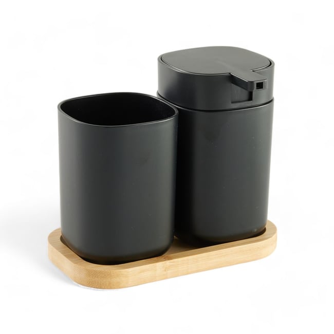 Accessoires de salle de bain pour savon et brosse à dents BATHROOM Couleur noir <span itemprop=