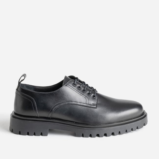 Derby en cuir CELESTIN noir <span itemprop=