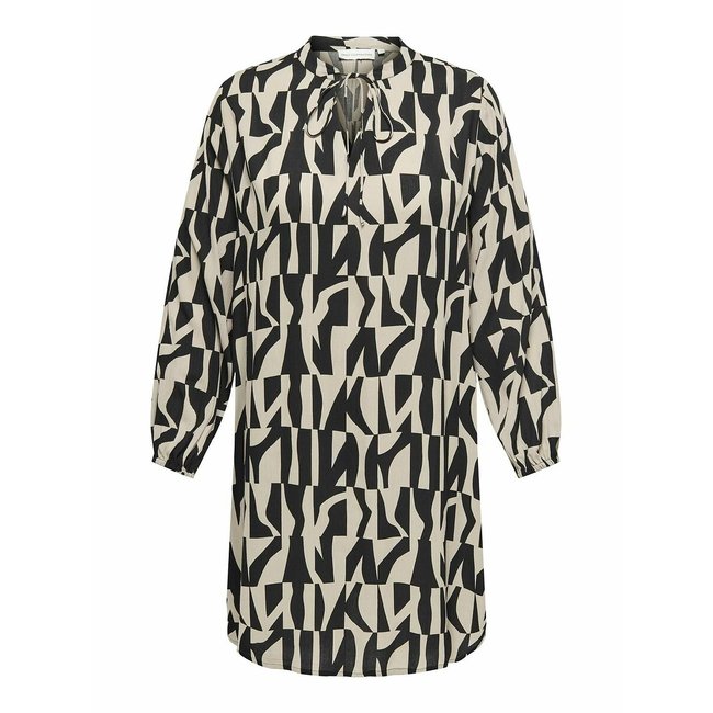 Bedrucktes Kleid schwarz bedruckt <span itemprop=