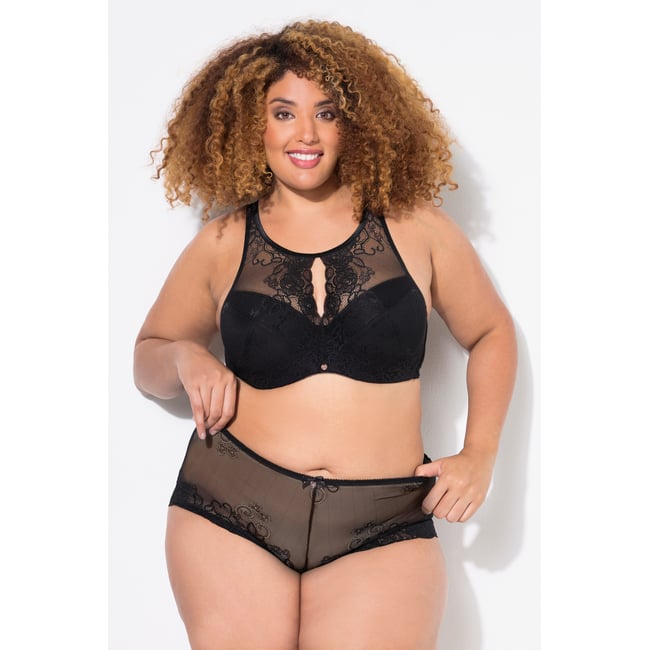 Shorty TruYou, mesh et dentelle noir <span itemprop=